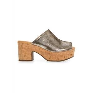 NEW CHOCOLAT BLU women's gadis platform sandal in gunamental leather